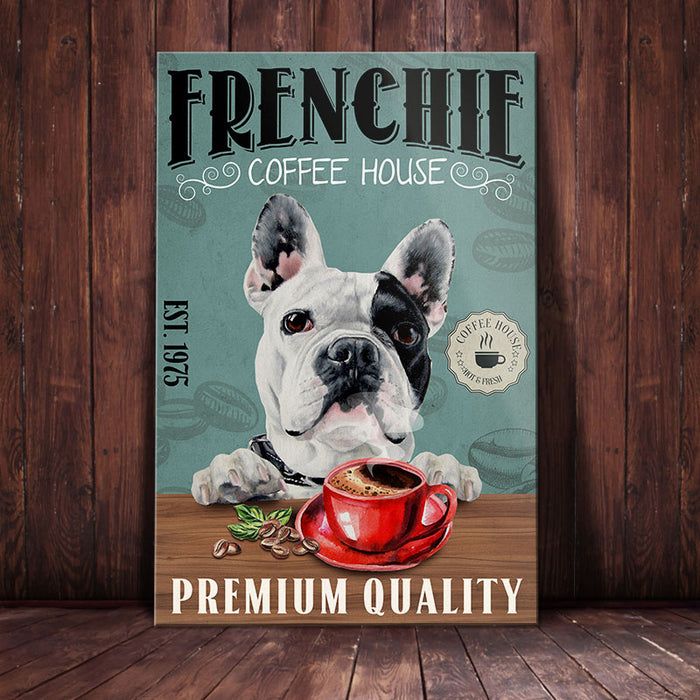 French Bulldog Coffee House Canvas MR0504 67O39 1