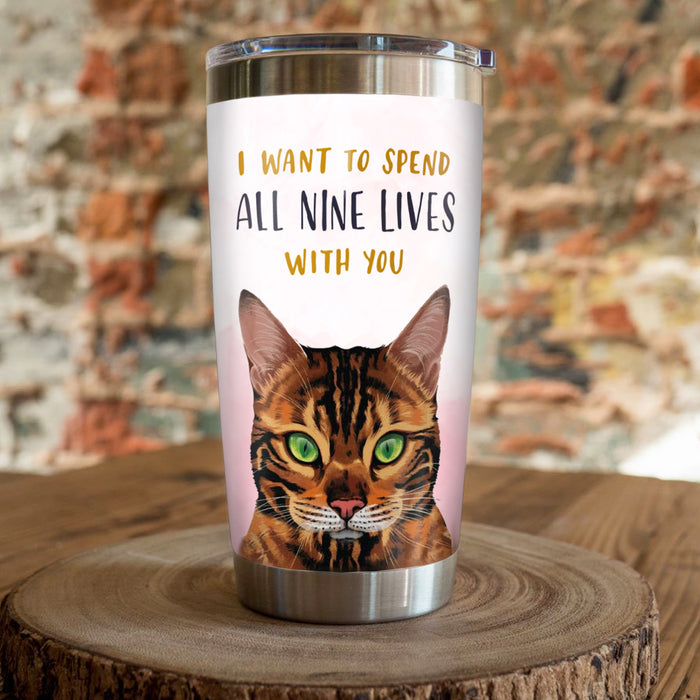 Bengal Cat Steel Tumbler MR1804 69O43 1