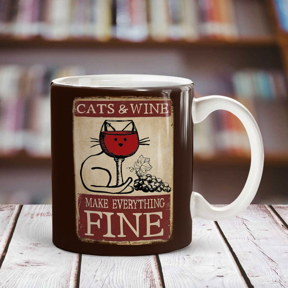 Cat and Wine Mug SAP2904 85O34