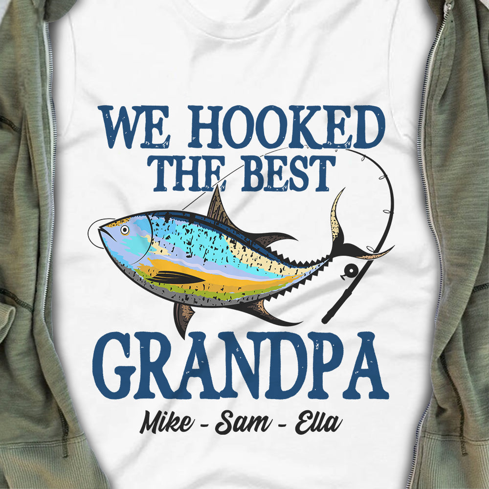 Personalized Fishing Dad  Black T-shirt MY271 65O36