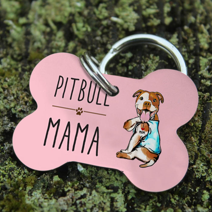 Pitbull Dog Bone Pet Tag MR2702 81O36 1