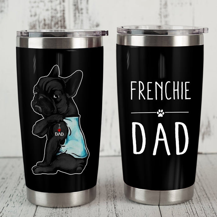 Black French Bulldog Steel Tumbler SAP2703 81O36 1