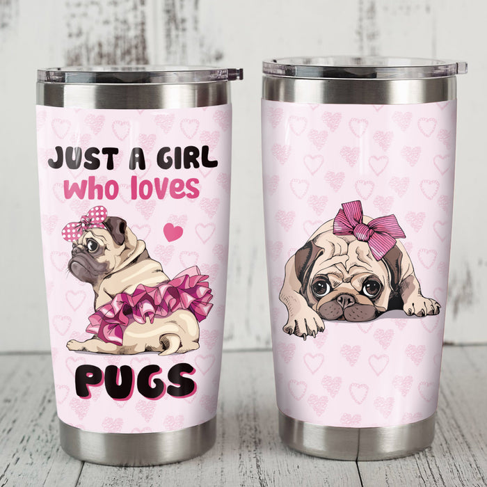 Pug Dog Steel Tumbler FB0407 68O33 1