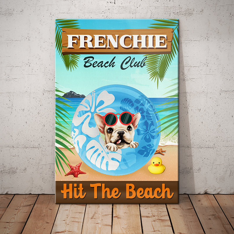 French Bulldog Beach Club Canvas MR0403 73O59