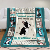 Boston Terrier Dog Sherpa Fleece Blanket OCT3101 69O57 thumb 1