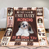 Shih Tzu Dog Mom Fleece Blanket NOV0203 78O42 1
