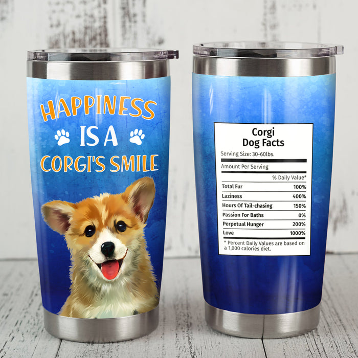 Corgi Dog Steel Tumbler MR1302 68O42 1