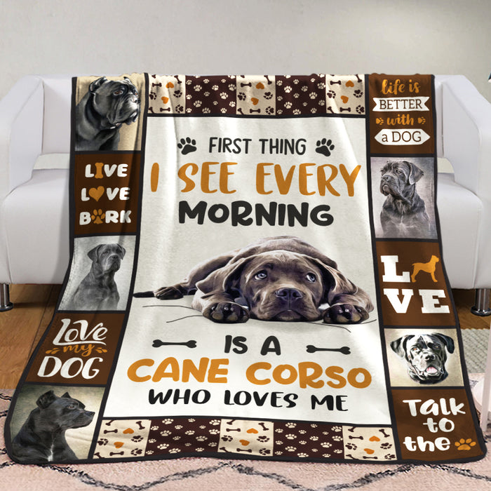 Cane Corso Dog Fleece Blanket MR0302 81O42 1