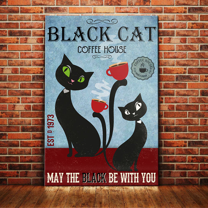 Black Cat Coffee House Canvas MR0504 67O58 1