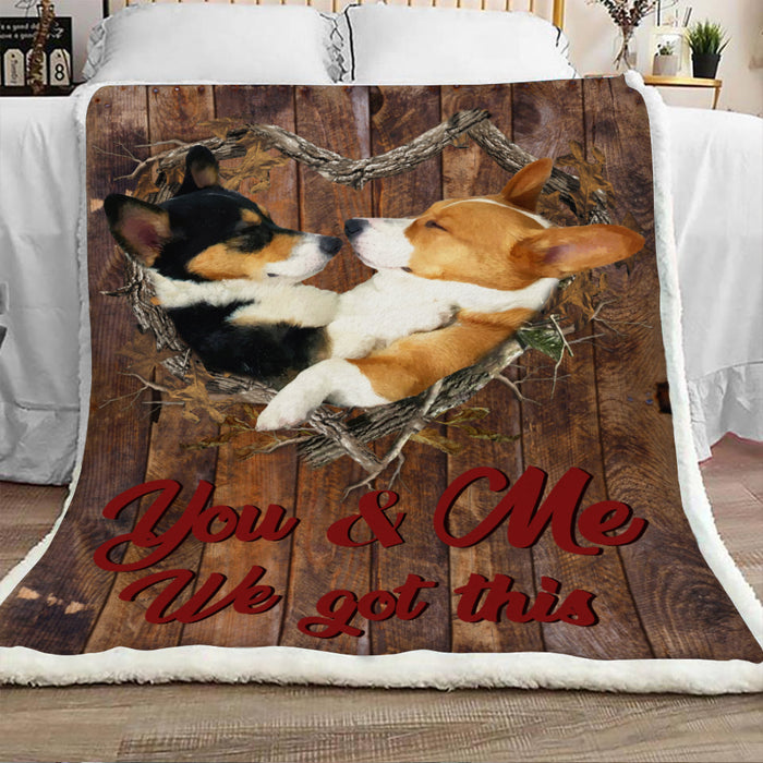 Corgi Dog Sherpa Blanket JR1501 69O51 1