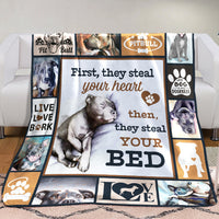 Pitbull Dog Fleece Blanket OCT3102 90O47 thumb 1