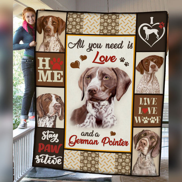 German Shorthaired Pointer Dog Fleece Blanket MR0401 69O52 1