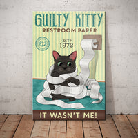 Black Cat Restroom Paper Canvas MR1201 85O61 thumb 1