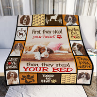 Spinger Spaniel Dog Fleece Blanket MR0501 81O49 thumb 1