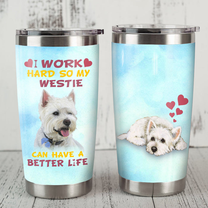 Westie Dog Steel Tumbler MR1203 68O43 1