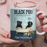 Black Pug Bubble Bath Mug MY154 67O58 thumb 1