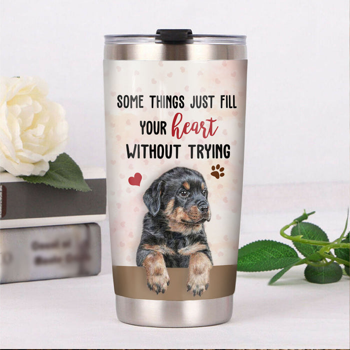 Rottweiler Dog Steel Tumbler MR1107 71O49 1