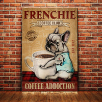 French Bulldog Coffee Club Canvas AP1703 95O58 thumb 1