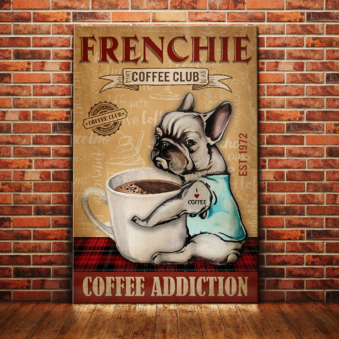 French Bulldog Coffee Club Canvas AP1703 95O58 1