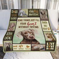 Weimaraner Dog Fleece Blanket MR0602 69O43 thumb 1