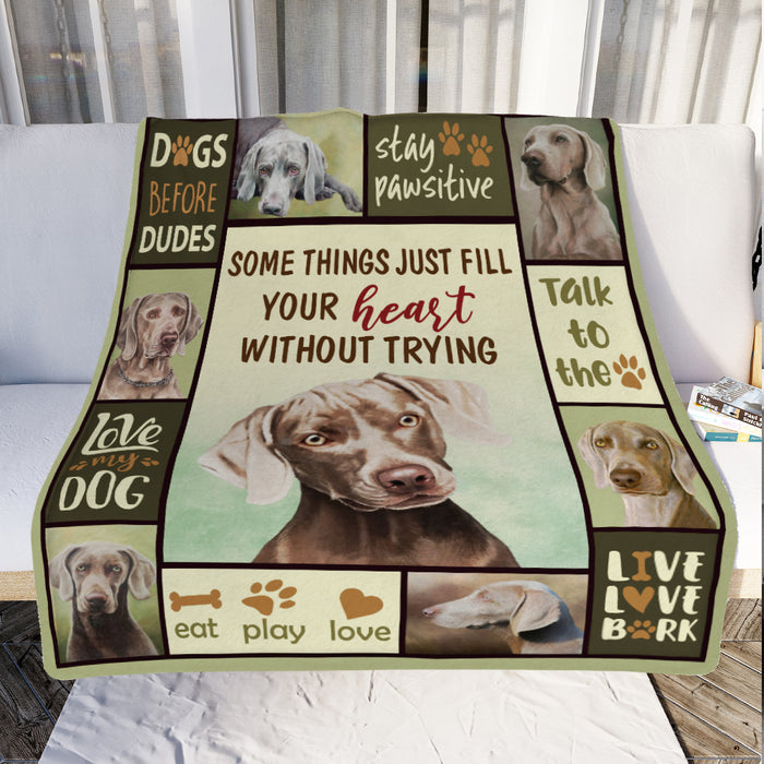 Weimaraner Dog Fleece Blanket MR0602 69O43 1