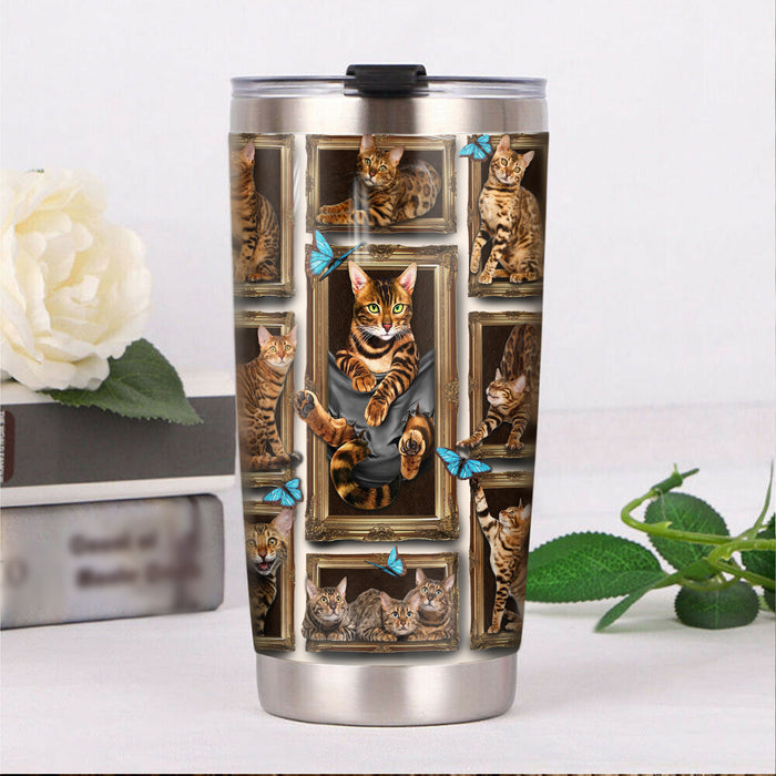 Bengal Cat Steel Tumbler MR1803 68O59 1