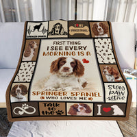 Springer Spaniel Dog Fleece Blanket MR0502 69O50 thumb 1