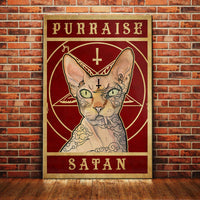 Purraise Satan Sphynx Cat Canvas thumb 1