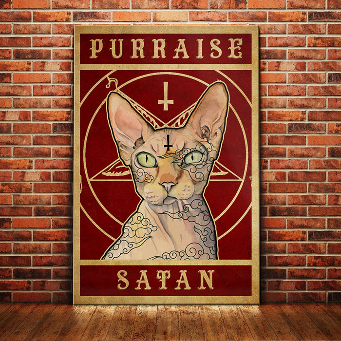Purraise Satan Sphynx Cat Canvas 1