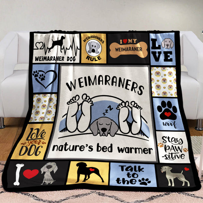 Weimaraner Dog Fleece Blanket MR0602 69O50 1