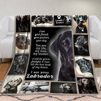 Labrador Retriever Dog Fleece Blanket JR1401 90O41 thumb 1