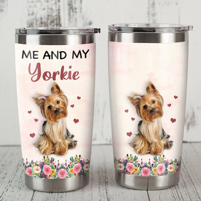 Yorkshire Terrier Dog Steel Tumbler MR1102 68O49 1