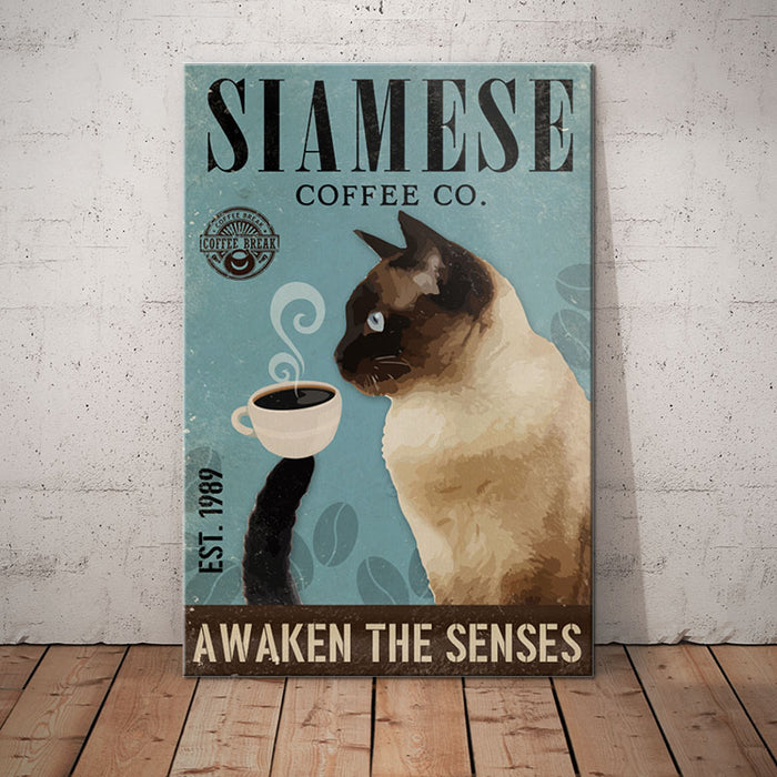 Siamese Cat Coffee Company Canvas MR0305 73O58 1