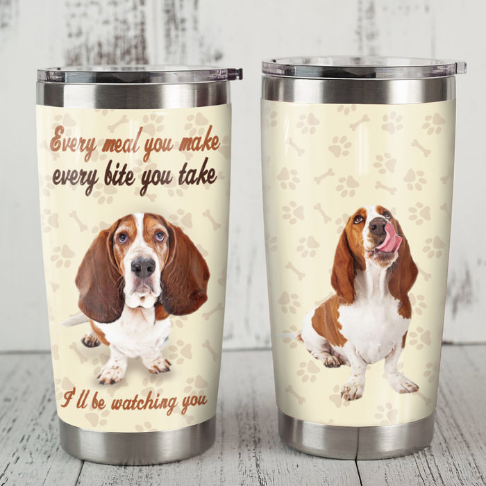 Basset Hound Dog Steel Tumbler MR0703 68O43 1
