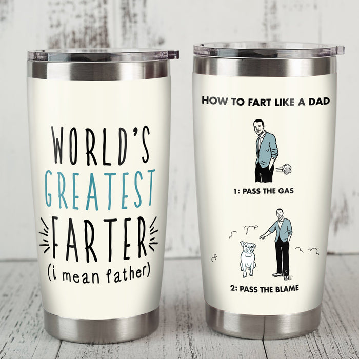 Boston Terrier Dad Funny  Steel Tumbler MY173 85O57 1