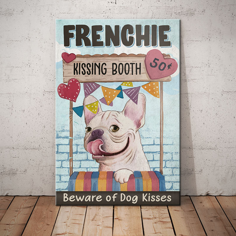 French Bulldog Kissing Booth Canvas MR0503 95O34