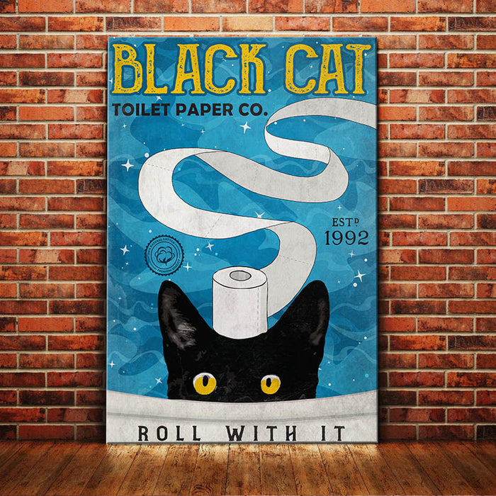Black Cat Toilet Paper Company Canvas FB2602 81O53 1
