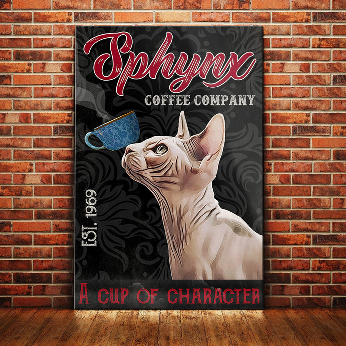 Sphynx Cat Coffee Company Canvas MR0602 90O59 1