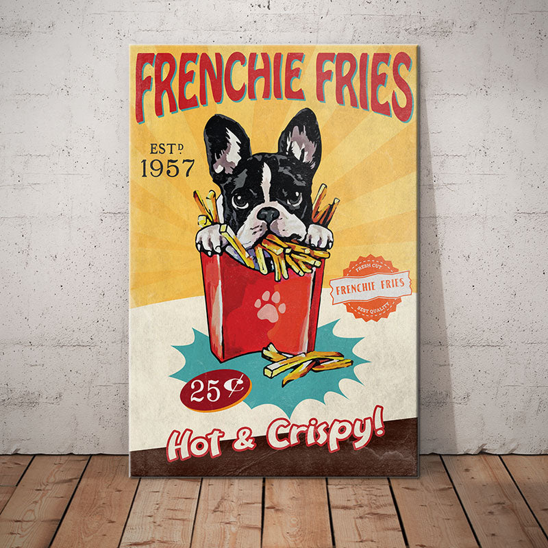 French Bulldog Fries Canvas FB1302 85O53