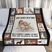 Cocker Spaniel Dog Fleece Blanket NOV0501 82O33 thumb 1
