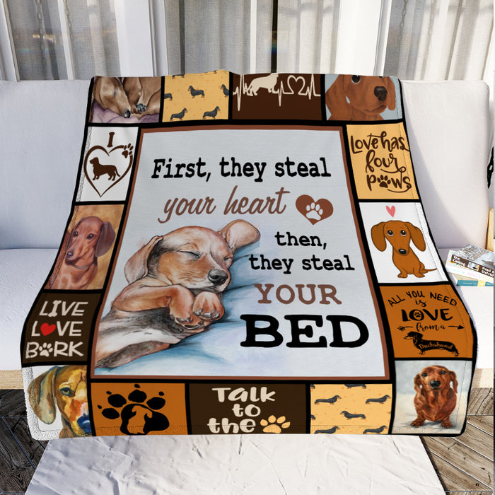 Dachshund Dog Fleece Blanket OCT1901 85O34 1