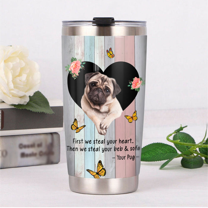 Pug Dog Steel Tumbler 1