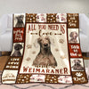 Weimaraner Dog Fleece Blanket MR0601 68O42 1