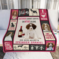 Springer Spaniel Dog Flcee Blanket MR0502 69O51 thumb 1