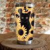 Black Cat Sunflower Steel Tumbler MY0505 67O57 1