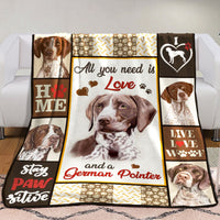 German Shorthaired Pointer Dog Fleece Blanket MR0401 69O52 thumb 1