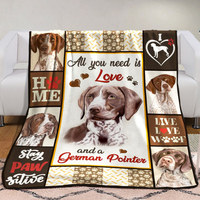 German Shorthaired Pointer Dog Fleece Blanket MR0401 69O52 1