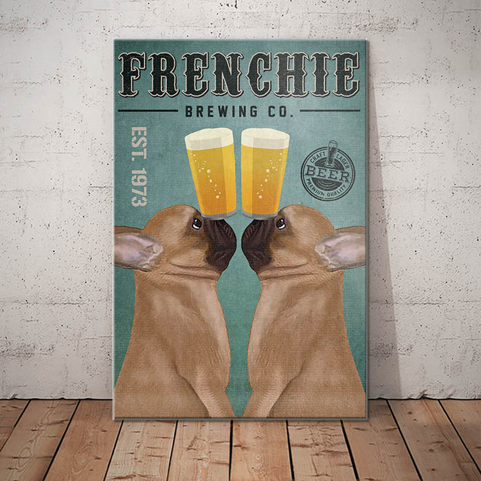French Bulldog Brewing Company Canvas FB1001 85O36 1