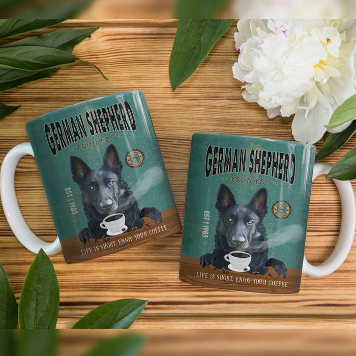 Black German Shepherd Dog Coffee Company Mug MY1316 67O36 Famvibe