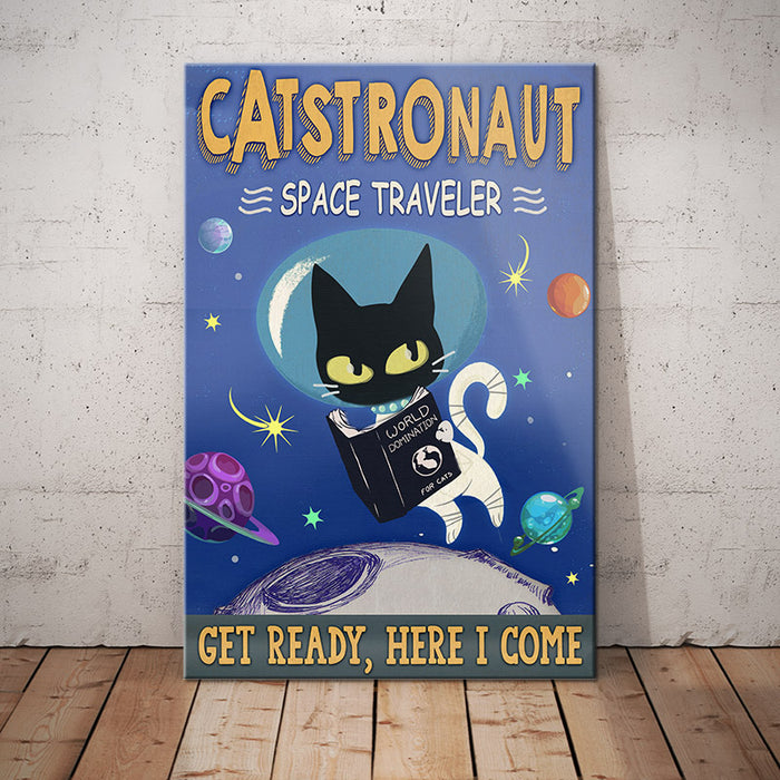 Black Cat Space Traveler Canvas MR1902 90O52 1